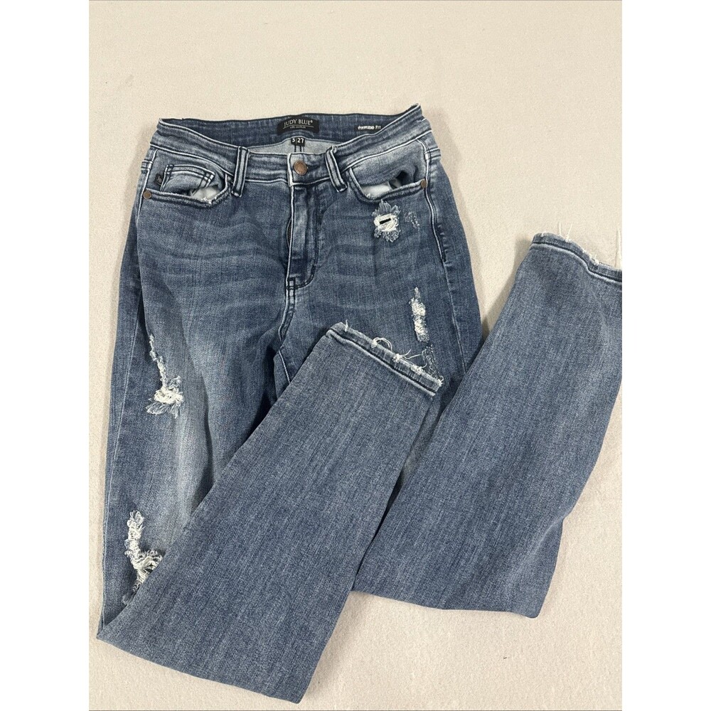Judy Blue Denim Jeans Distressed Boyfriend Fit Womens 5/27